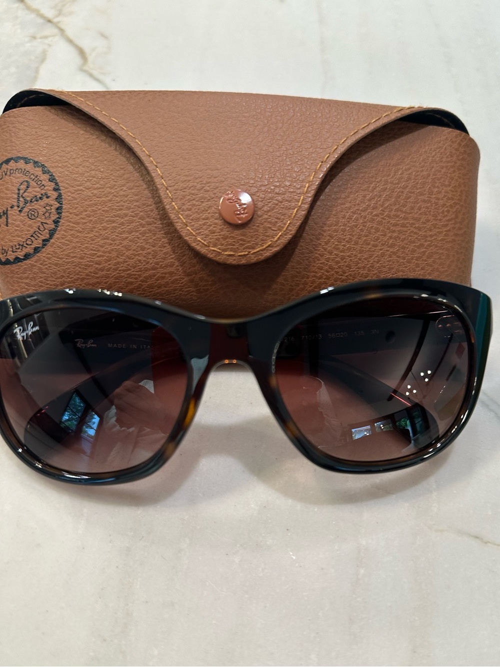 Ray-Ban RB4216 Women’s Tortoiseshell Sunglasses with Brown Gradient Lenses